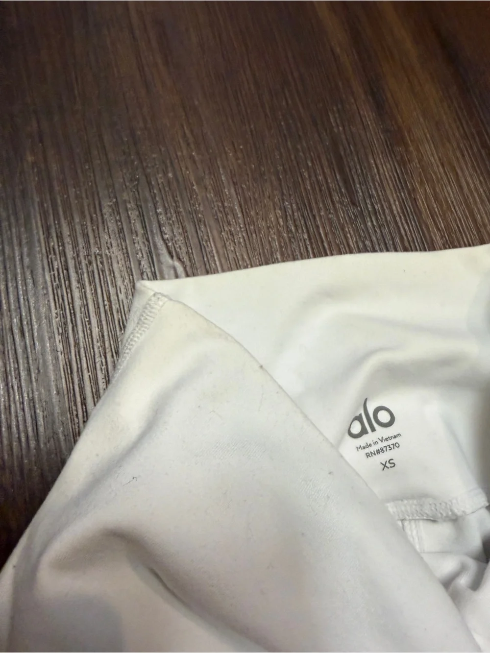 Alo White Ribbed Moto Leggings - Activewear